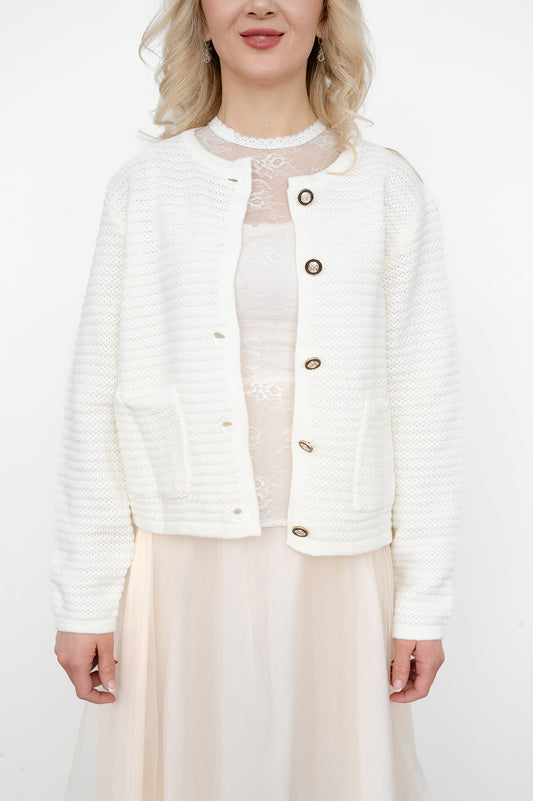 Women’s acrylic button‑front cardigan top