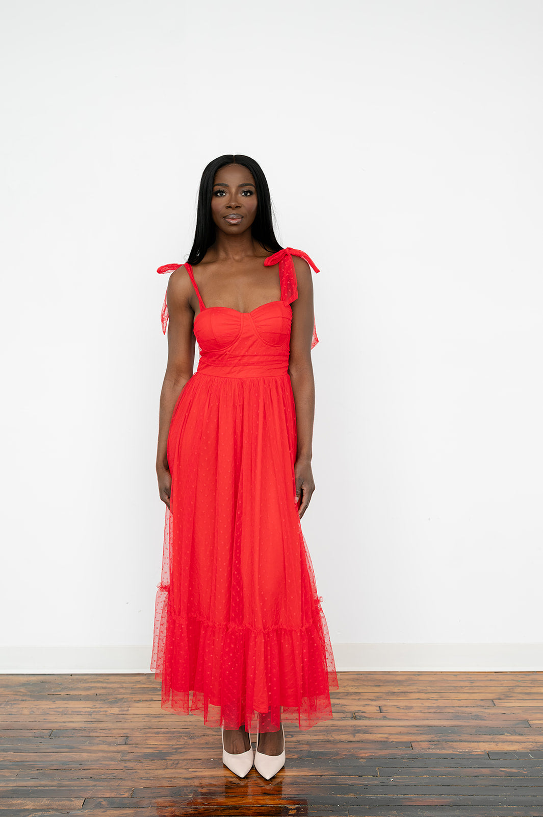 knee length dresses for ladies The Wine Red V Neck Mesh Wrap Maxi Dress & Reviews - Wine Red - Dresses main image 0