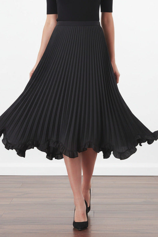 Elegant high‑rise pleated skirt for spring and summer