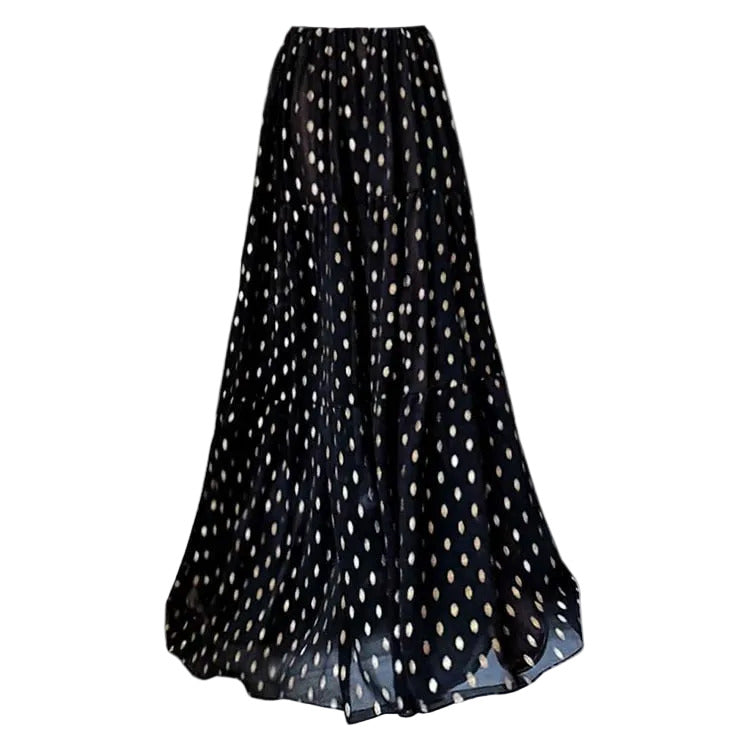 Liora Polka‑Dot Cutout One‑Piece Swimsuit Set