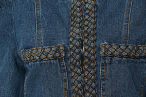 Women’s modern denim jacket with button details