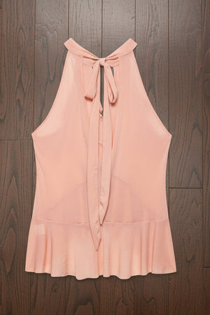 back view of halter top