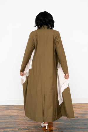 Early autumn extra‑long statement coat