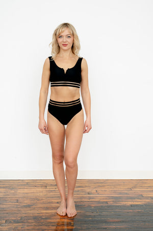 Women’s high‑waist triangle swimwear