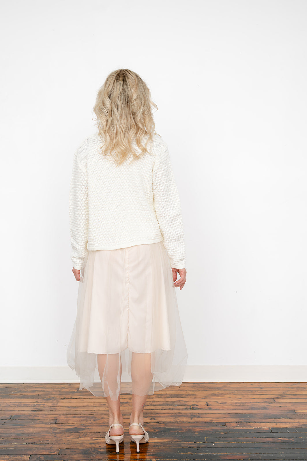 Solid color long‑sleeve button cardigan