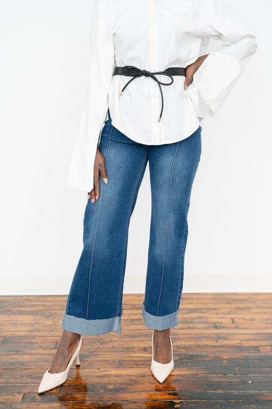 Women’s loose‑fit long white shirt top