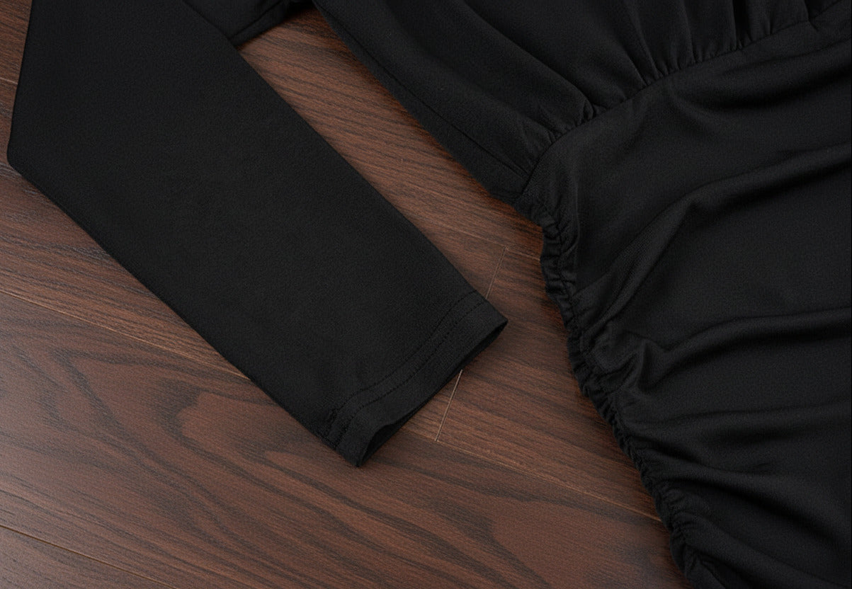Women’s long‑sleeve top with fitted waist