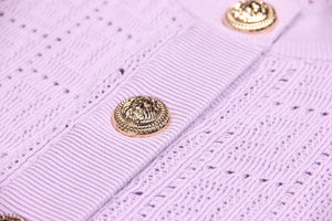  knit cardigan with gold buttons